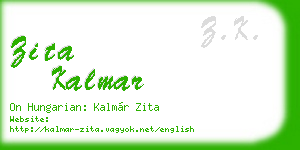 zita kalmar business card