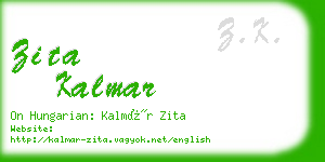 zita kalmar business card